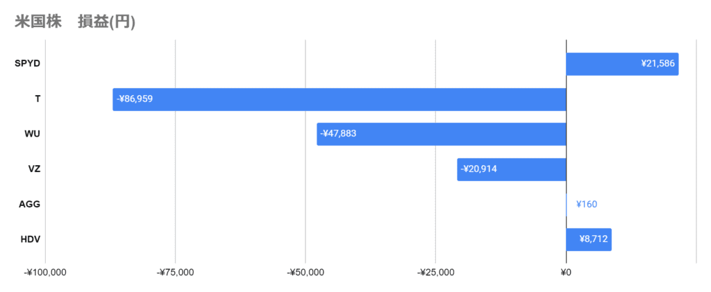 2024年5月の米国株の評価損益