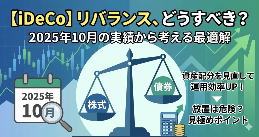 【iDeCo】iDeCoのリバランスをどうすべきか-2025年10月の実績