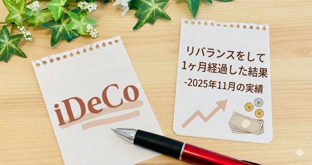【iDeCo】iDeCoでリバランスをして1ヶ月経過した結果-2025年11月の実績