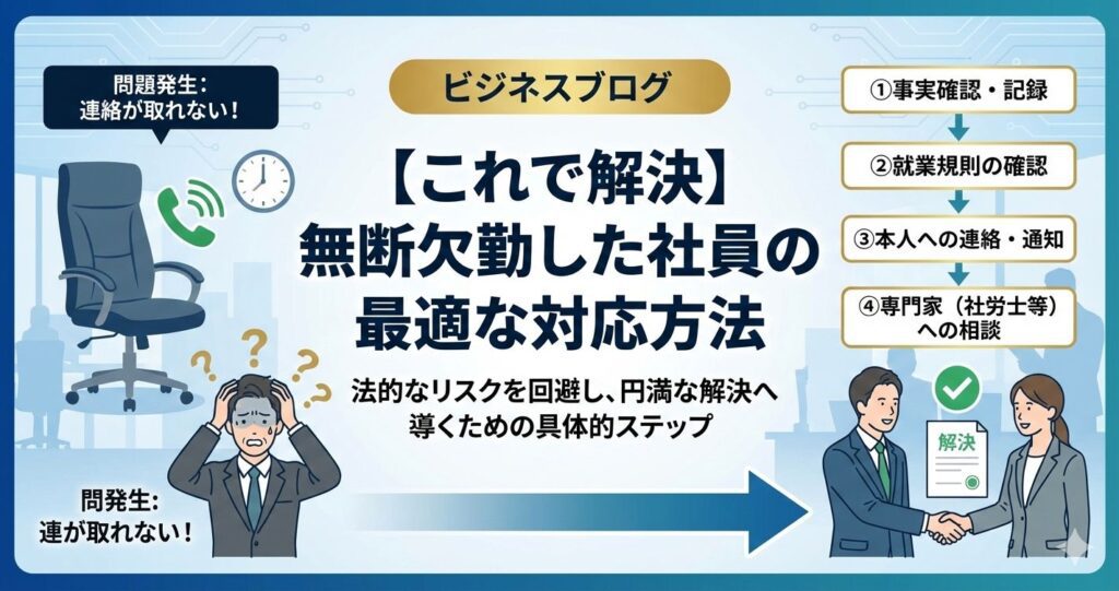 【これで解決】無断欠勤した社員の最適な対応方法