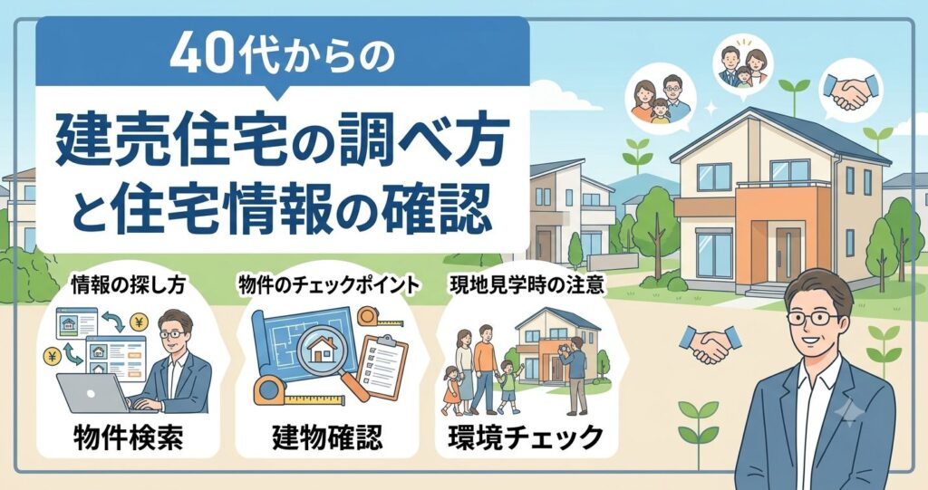 40代からの建売住宅の調べ方と住宅情報の確認