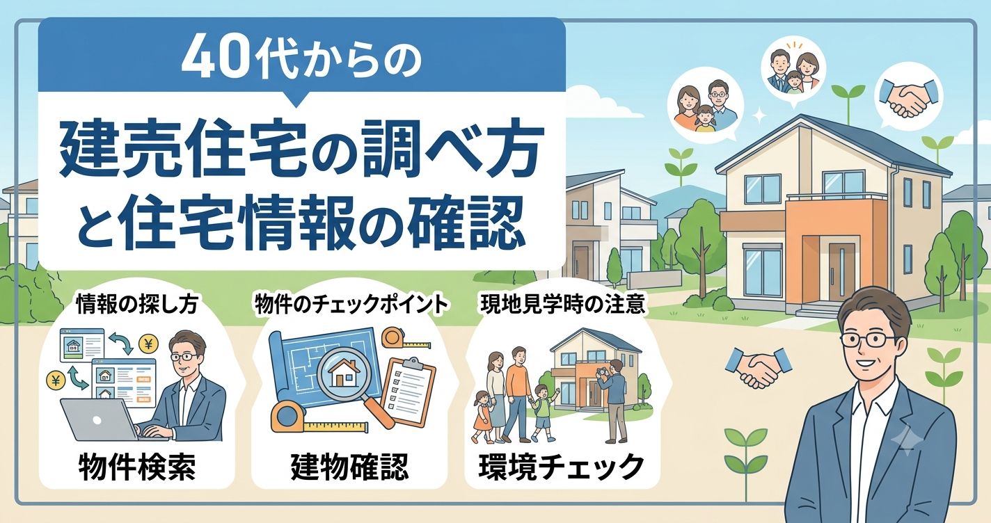 40代からの建売住宅の調べ方と住宅情報の確認